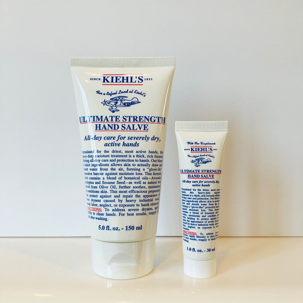 KIEHL'S SINCE 1851 2-Pc Ultimate Strength Hand Salve Cream Set, New and Sealed